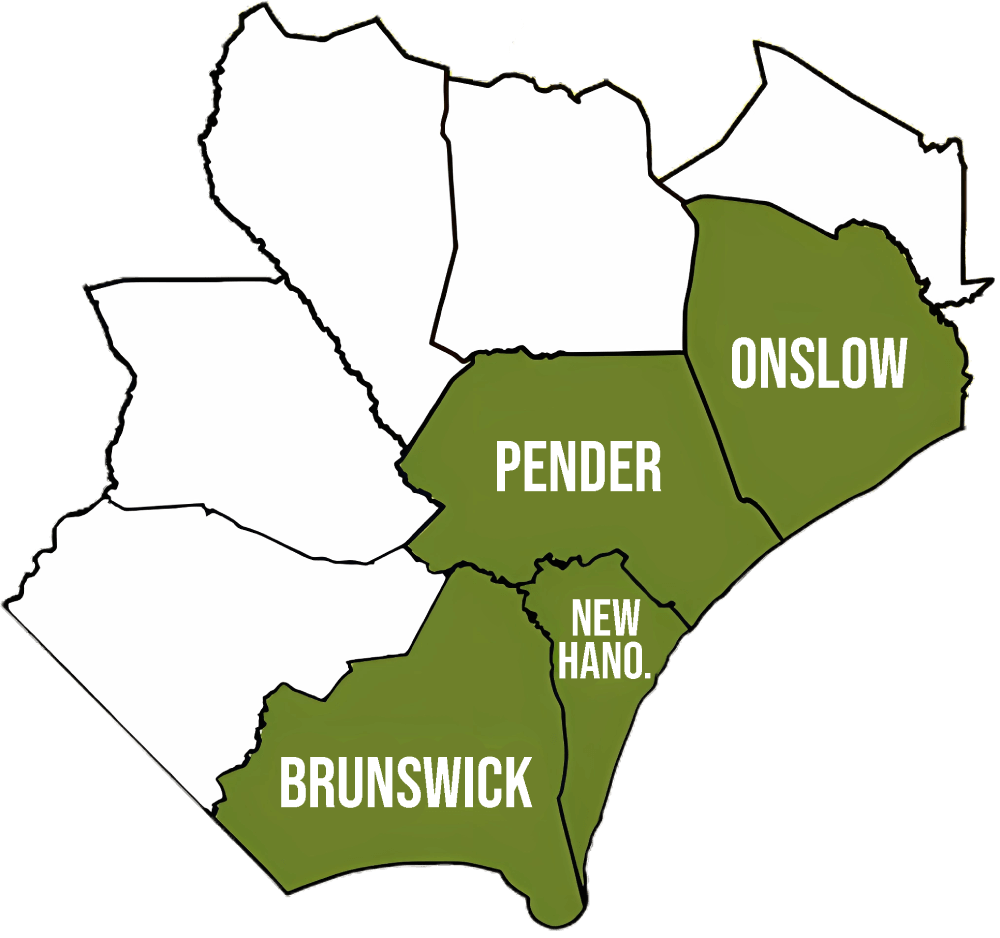 Covering Brunswick, New Hanover, Pender, and Onslow County